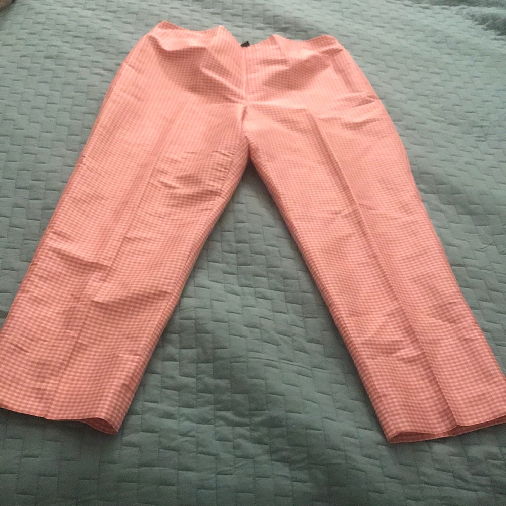 Pink and white pants